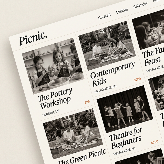 Picnic browse screen